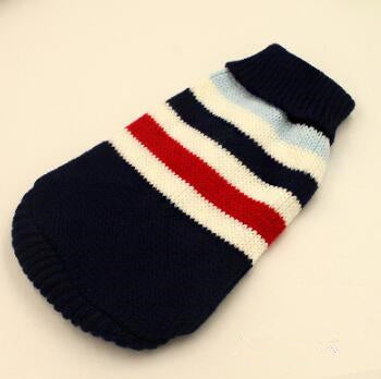 style: Black stripe, Size: 6 - Manufacturers selling dog clothes pet dogsweater sweater knitted winter clothes Teddy Bichon puppy