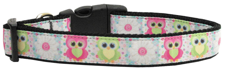 This 3/8" wide size small dog collar is made of durable nylon with a high quality ribbon overlay.  It is adjustable to fit a neck size from 10-14".