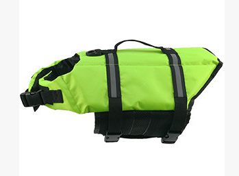 Color: Green, Size: S - Reflective Pet Life Jacket Outdoor Safety Training Suit Swimwear