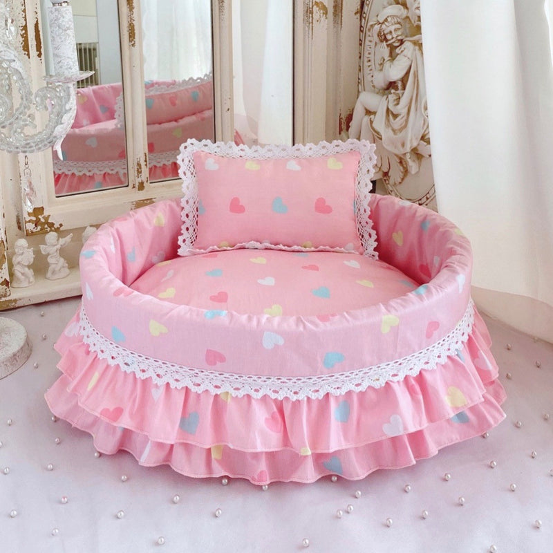 style: A, Size: 50X60CM - Princess Bed Removable And Washable Cute Pet Bed