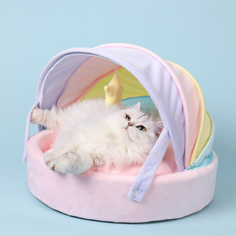 style: C - Rainbow Cat Bed Soft Pet Sleeping Mat