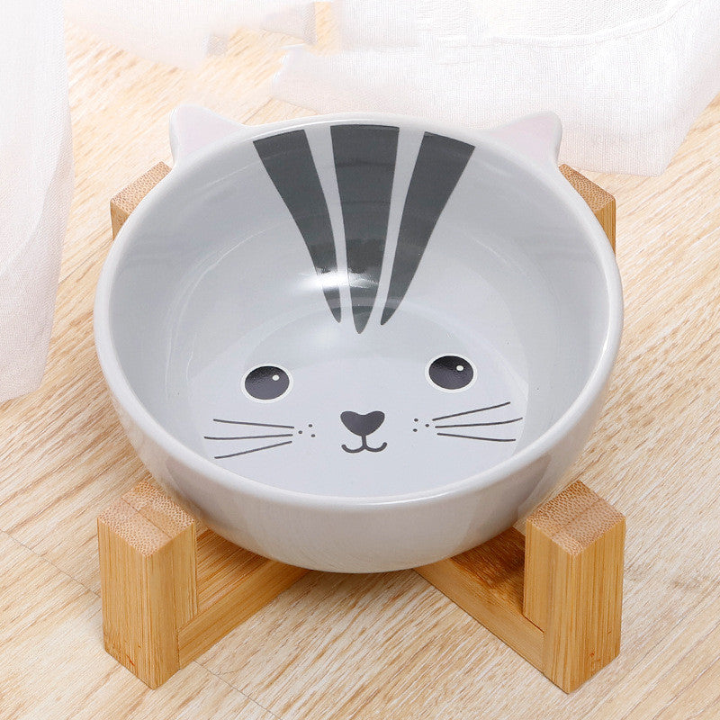 Biaural ceramic pet bowl