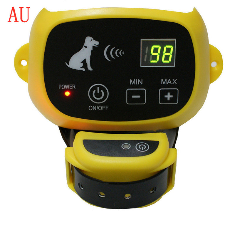 Color: Yellow AU Plug - Pet Dog Wireless Electronic Fence