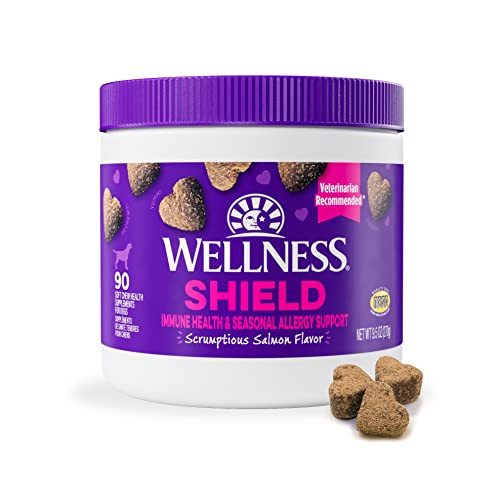 Wellness Salmon Flavored Soft Chew Immune & Allergy Supplements for Dogs, 45 Count