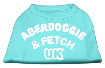 Fashion meets furry with this fun shirt!  Screenprinted with our signature "Aberdoggie and Fetch" design, this shirt makes a statement for pets and their trendy owners! A poly/cotton sleeveless shirt for every day wear, double stitched in all the right pl