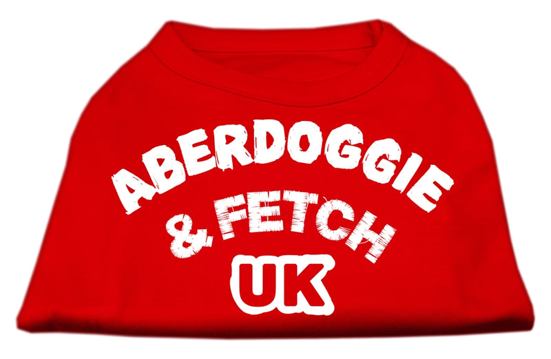 Fashion meets furry with this fun shirt!  Screenprinted with our signature "Aberdoggie and Fetch" design, this shirt makes a statement for pets and their trendy owners! A poly/cotton sleeveless shirt for every day wear, double stitched in all the right pl