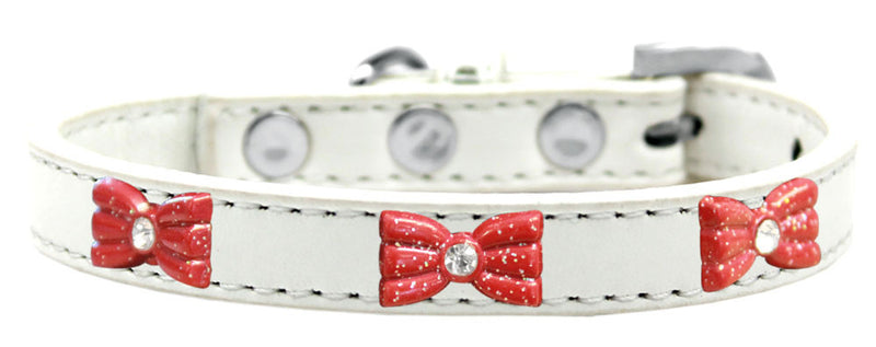 1/2" wide dog collar with charms securely riveted onto the pet collar for a fun look on a high quality, faux leather collar.