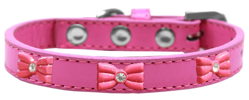 1/2" wide dog collar with charms securely riveted onto the pet collar for a fun look on a high quality, faux leather collar.