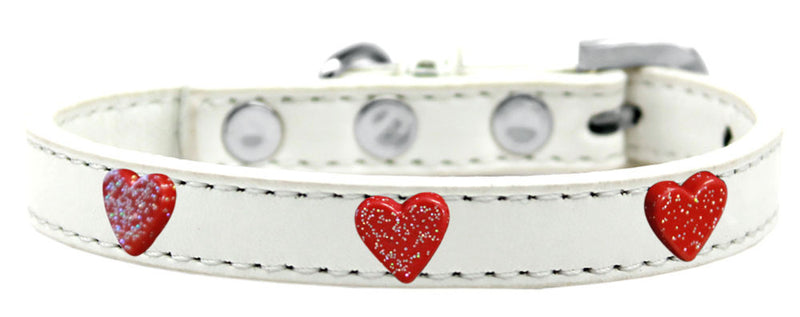 1/2" wide dog collar with charms securely riveted onto the pet collar for a fun look on a high quality, faux leather collar.