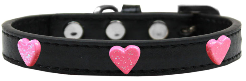 1/2" wide dog collar with charms securely riveted onto the pet collar for a fun look on a high quality, faux leather collar.