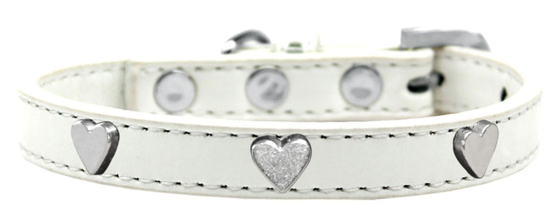 1/2" wide dog collar with charms securely riveted onto the pet collar for a fun look on a high quality, faux leather collar.