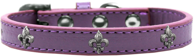 1/2" wide dog collar with charms securely riveted onto the pet collar for a fun look on a high quality, faux leather collar.