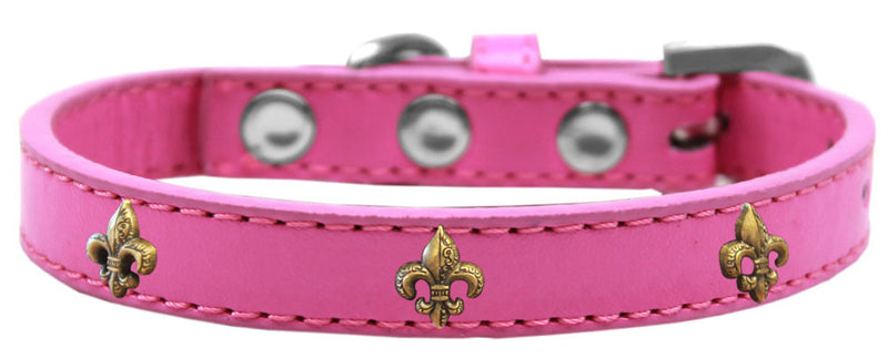 3/4" wide dog collar with charms securely riveted onto the pet collar for a fun look on a high quality, faux leather collar.