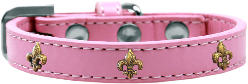 1/2" wide dog collar with charms securely riveted onto the pet collar for a fun look on a high quality, faux leather collar.