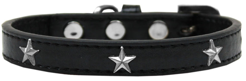 1/2" wide dog collar with charms securely riveted onto the pet collar for a fun look on a high quality, faux leather collar.