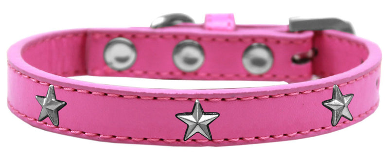 1/2" wide dog collar with charms securely riveted onto the pet collar for a fun look on a high quality, faux leather collar.