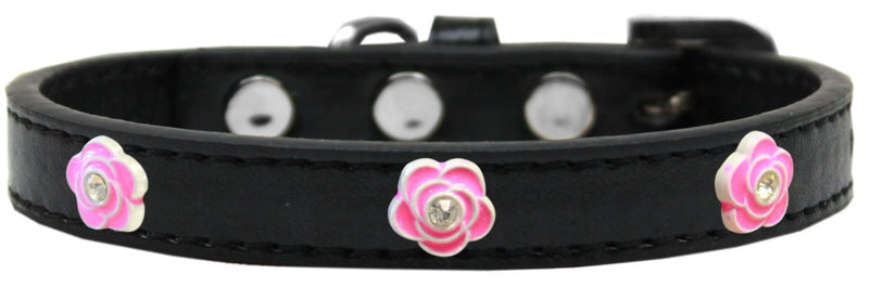 1/2" wide dog collar with charms securely riveted onto the pet collar for a fun look on a high quality, faux leather collar.