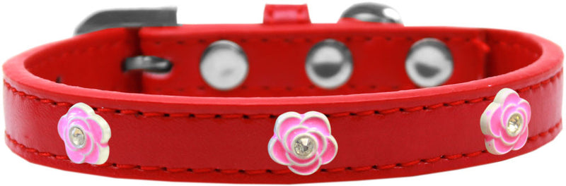 1/2" wide dog collar with charms securely riveted onto the pet collar for a fun look on a high quality, faux leather collar.