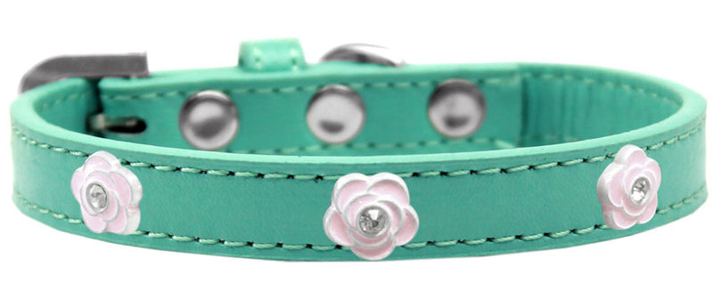 3/4" wide dog collar with charms securely riveted onto the pet collar for a fun look on a high quality, faux leather collar.