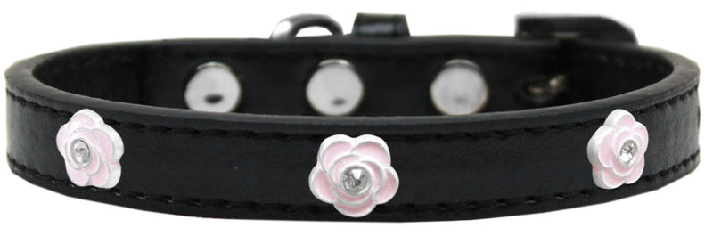 3/4" wide dog collar with charms securely riveted onto the pet collar for a fun look on a high quality, faux leather collar.