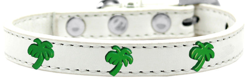 1/2" wide dog collar with charms securely riveted onto the pet collar for a fun look on a high quality, faux leather collar.