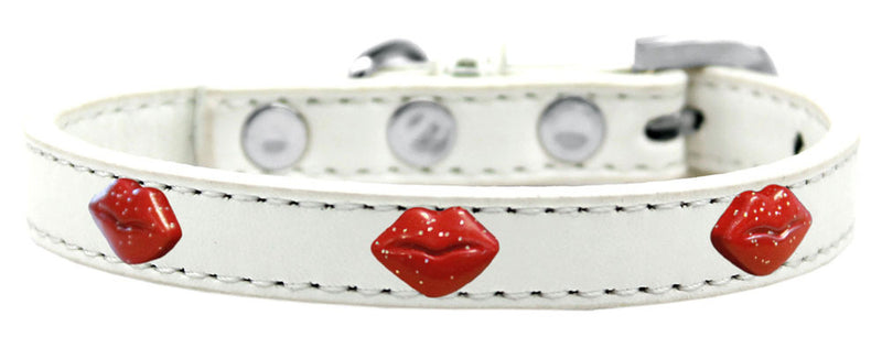 3/4" wide dog collar with charms securely riveted onto the pet collar for a fun look on a high quality, faux leather collar.