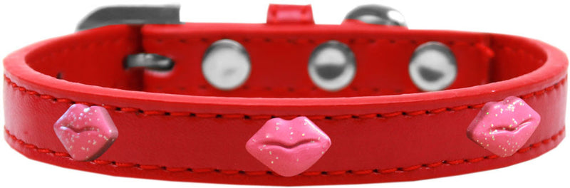 1/2" wide dog collar with charms securely riveted onto the pet collar for a fun look on a high quality, faux leather collar.