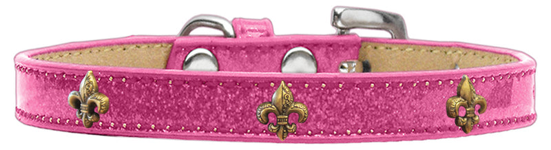 1/2" wide dog collar with charms securely riveted onto the pet collar for a fun look on a high quality, faux leather collar.