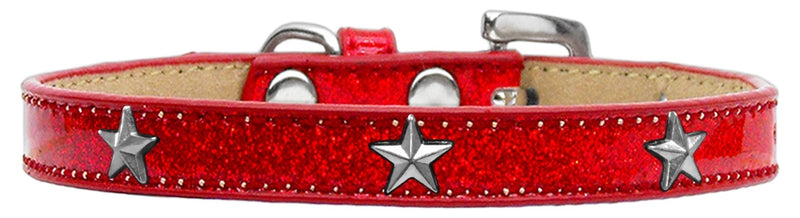 3/4" wide dog collar with charms securely riveted onto the pet collar for a fun look on a high quality, faux leather collar.