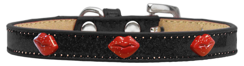 1/2" wide dog collar with charms securely riveted onto the pet collar for a fun look on a high quality, faux leather collar.