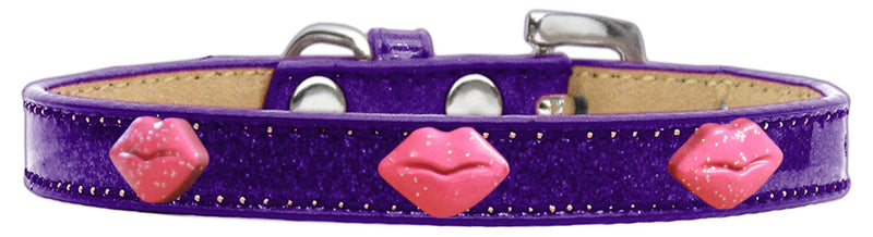 1/2" wide dog collar with charms securely riveted onto the pet collar for a fun look on a high quality, faux leather collar.