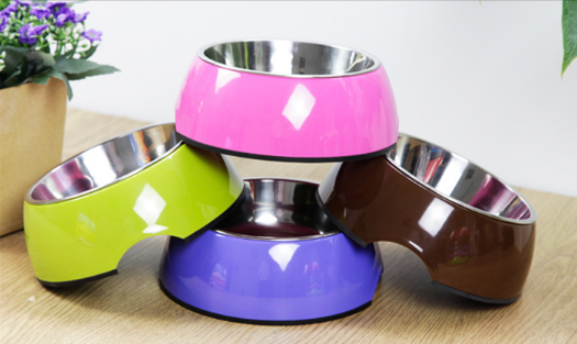 Size: S, Color: Green - Cat and dog food bowl