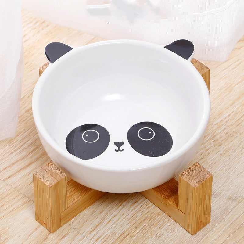 Biaural ceramic pet bowl