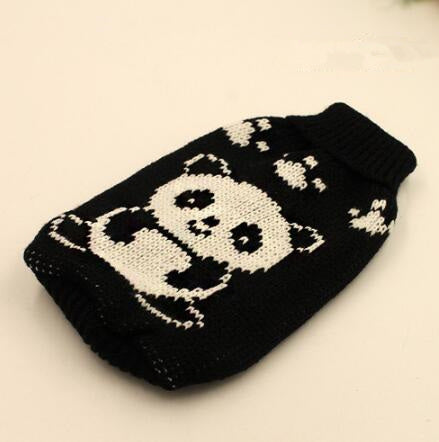 style: Panda, Size: 16 - Manufacturers selling dog clothes pet dogsweater sweater knitted winter clothes Teddy Bichon puppy