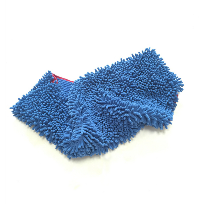 format: Tuba, Freight number: blue - Pet Bathing Dry Hair Towel Chenille Quick-drying Extra Large Absorbent Towel