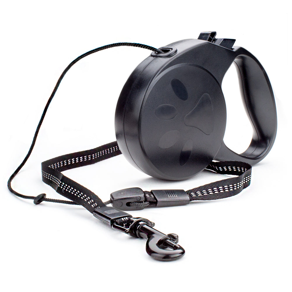 10-foot Black Extra-Small Retractable Dog Leash