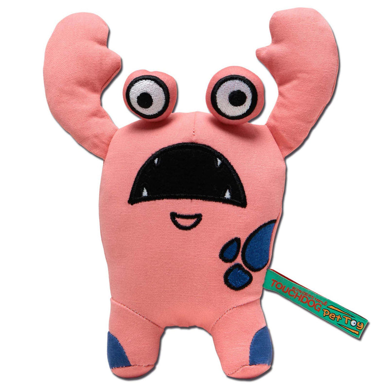 Touchdog Cartoon Up-for-Crabs Monster Plush Dog Toy