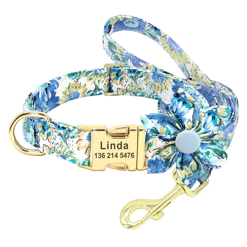 Nylon Print Dogs ID Collar