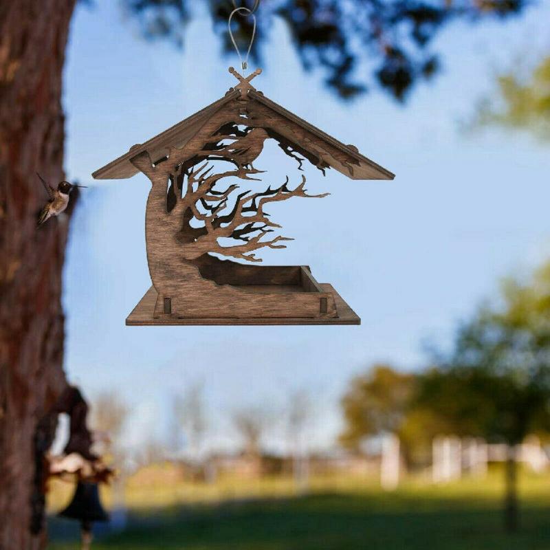 Wooden Bird Feeder Birdhouse