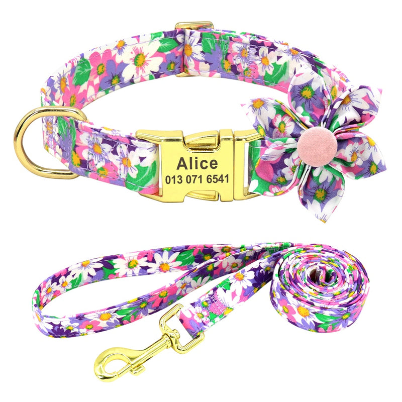 Nylon Print Dogs ID Collar