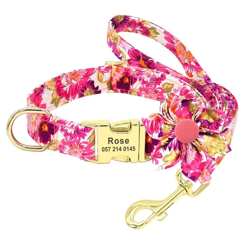 Nylon Print Dogs ID Collar