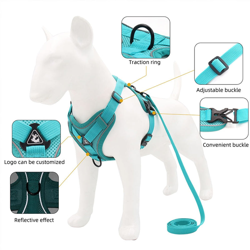 Dog Harness 1.5m Traction Leash