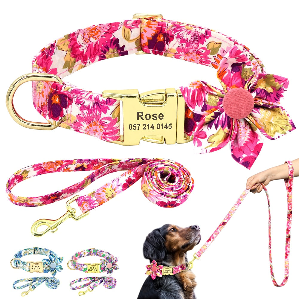 Nylon Print Dogs ID Collar