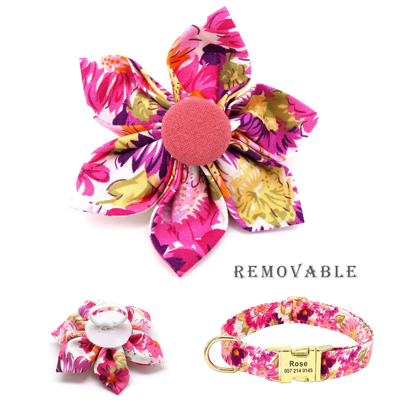 Nylon Print Dogs ID Collar