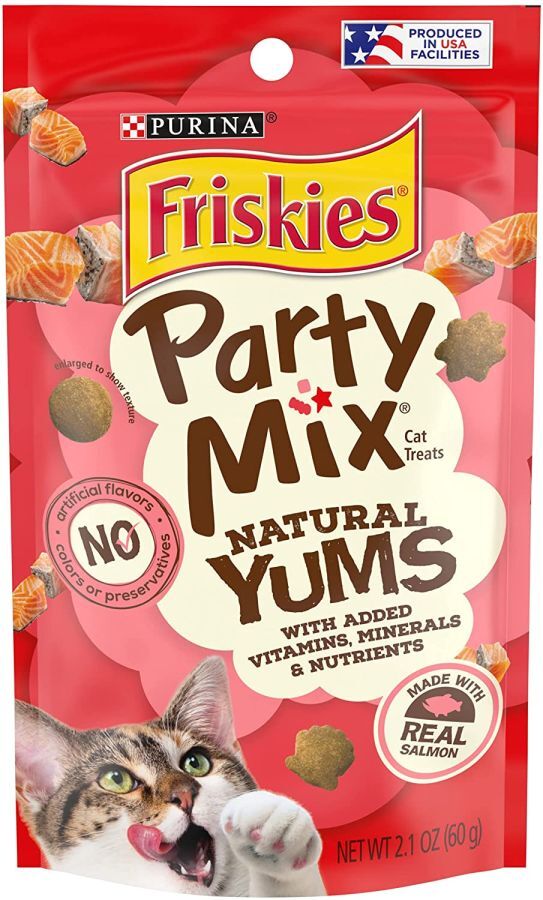 Friskies Party Mix Naturals Cat Treats - Real Salmon 2.1 oz
