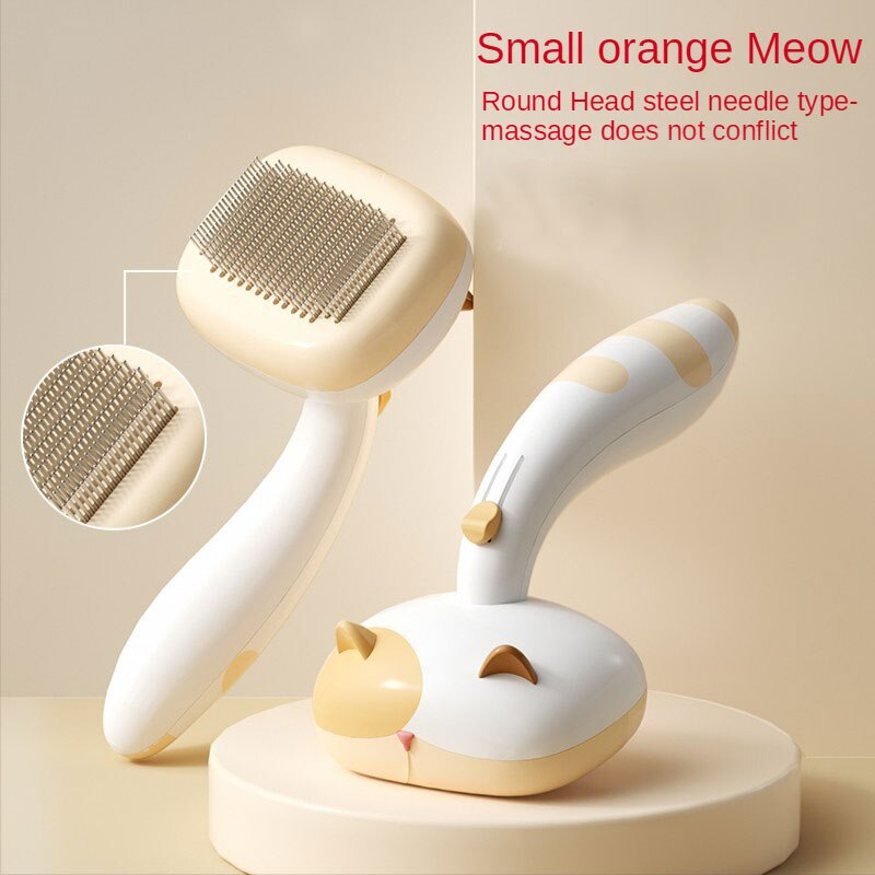 Controllable Cat Grooming Brush