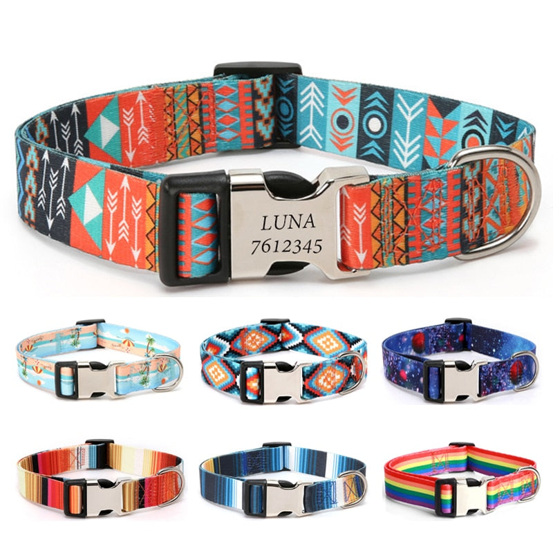 Nylon Personalized Pet Collar