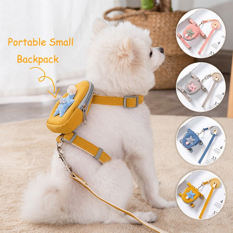 Dolly Harness with backpack Medium small Dog